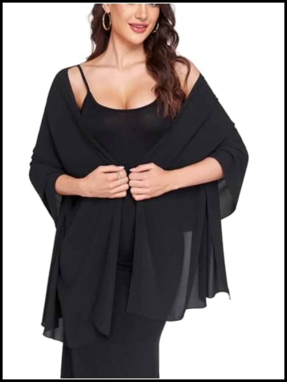 Chiffon Shawl Wrap for Wedding Evening Dress Cover Up Scarf Bridal Pashmina